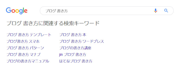 Googleのサジェストからキーワードに関連情報を探す
